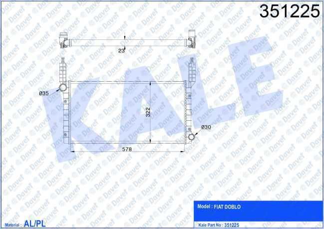 16-1809 Su Radyatoru Mekanik Fiat Doblo (119,223) 1.2i M-T 2001-2010
